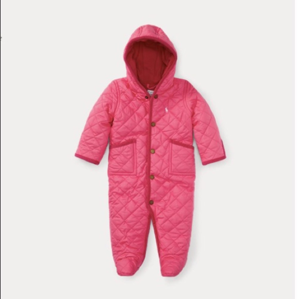 Ralph Lauren quilted barn bunting snowsuit